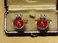 HMS Amazon enamelled cufflinks - Click Image to Close